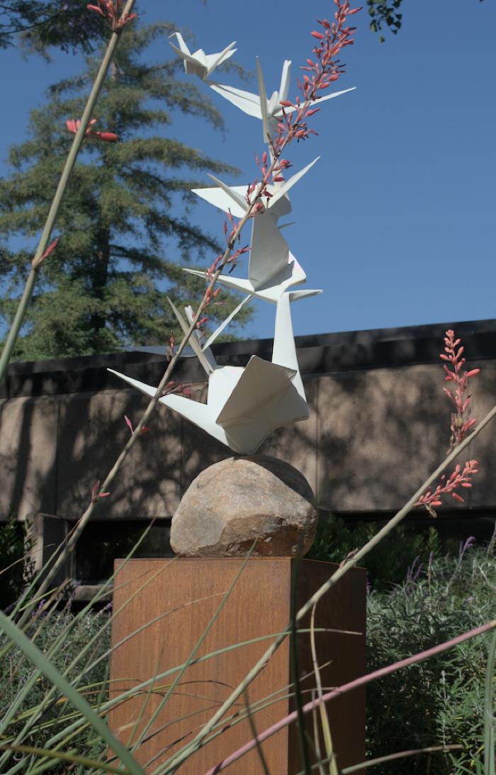 Public Sculpture of Origami Cranes